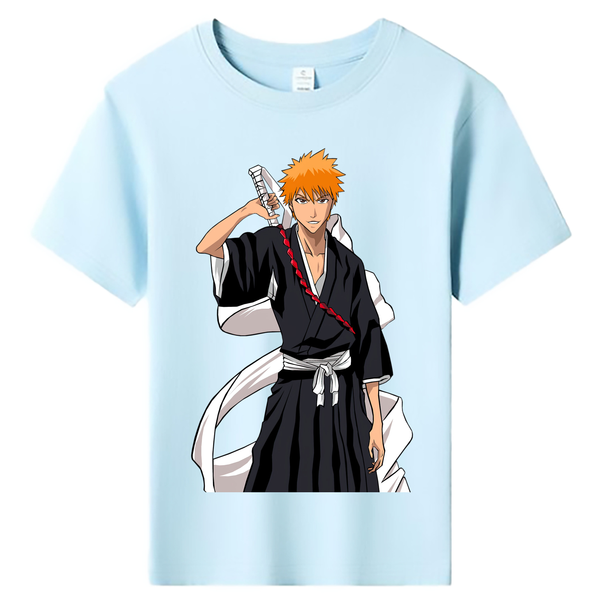 （画像用） ブリーチ 黒崎一護（くろさき いちご）BLEACH Kurosaki Ichigo 綿100％キッズTシャツ（フロントプリント）